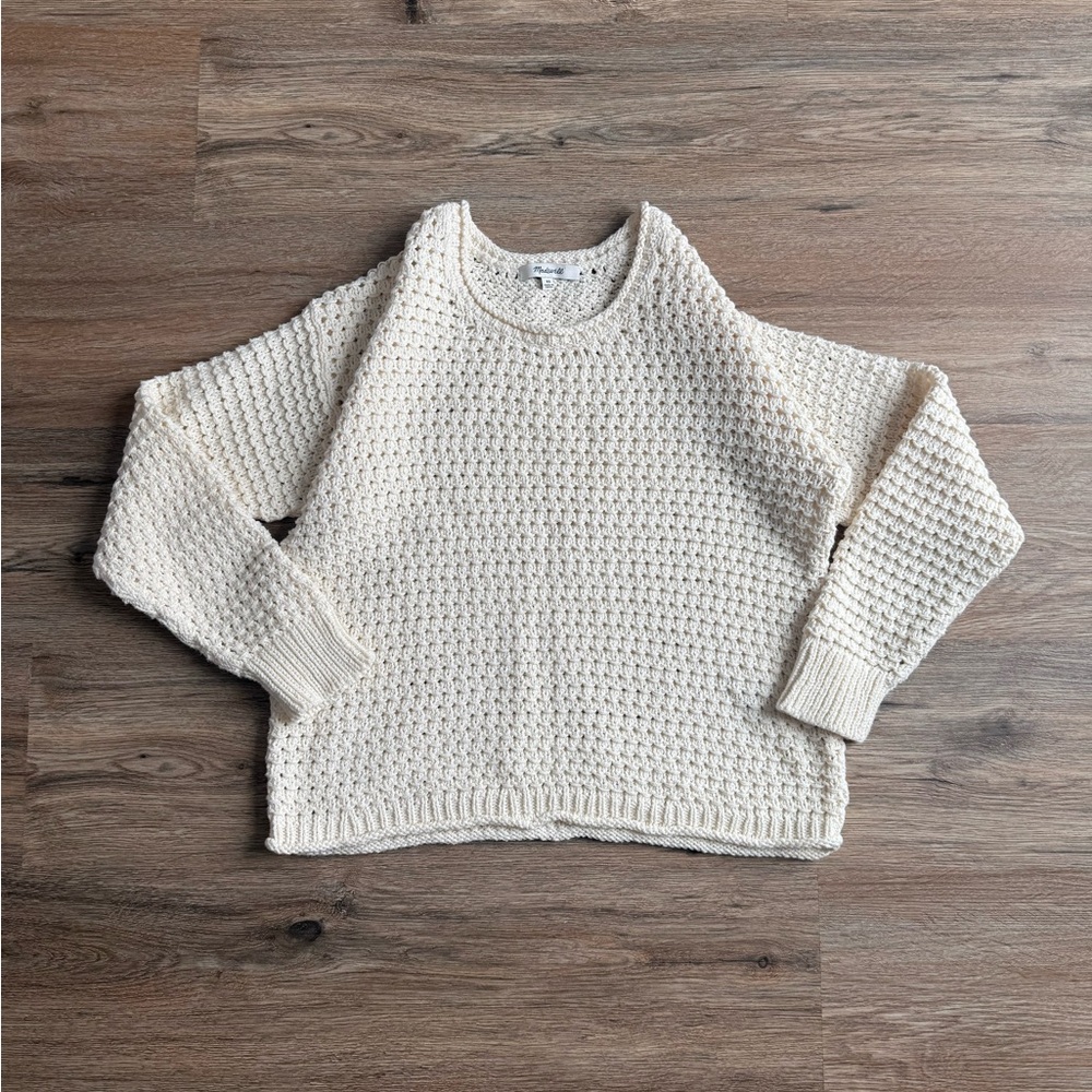 Madewell open stitch Austen pullover sweater XS